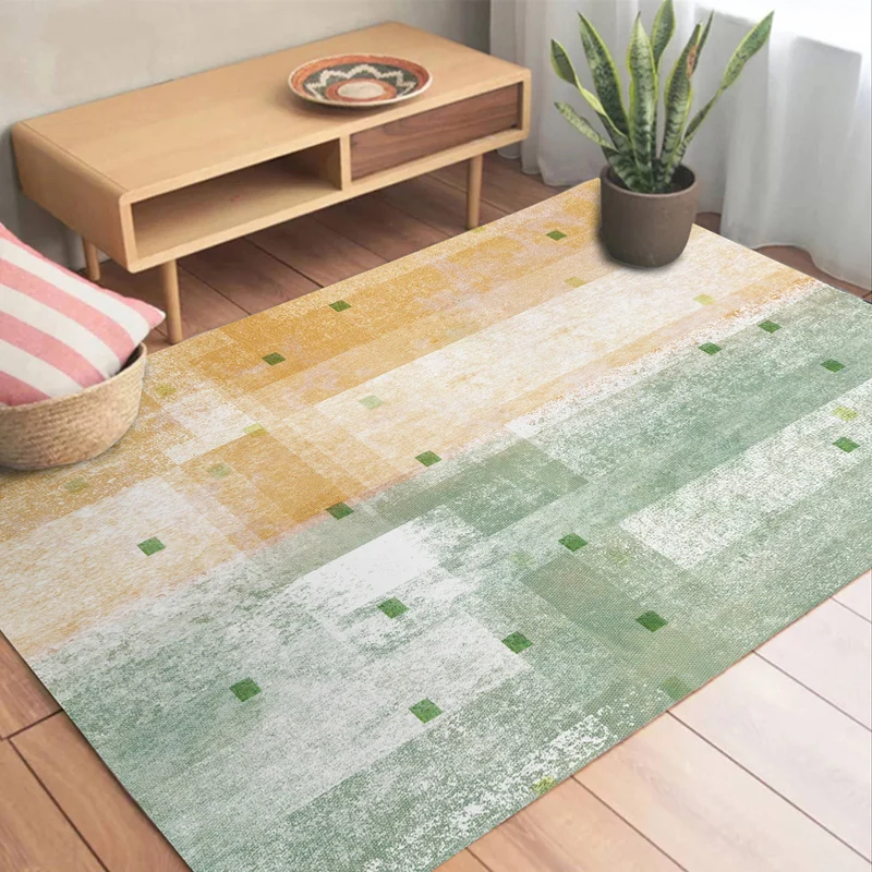 Mehrfarbiger Dekorationsteppich, neuartiger Teppich mit abstraktem Muster, maschinenwaschbarer Polyester-Teppich mit rutsc...