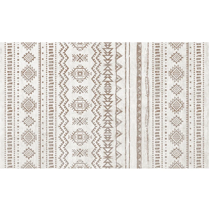 Mehrfarbiger geometrischer Retro-Teppich aus Baumwollmischung, marokkanischer Teppich, haustierfreundlich, maschinenwaschb...