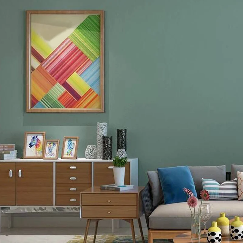 Minimalistische rote, nicht geklebte Tapete für Café und Esszimmer, 31 Fuß x 20,5 Zoll Clearhalo