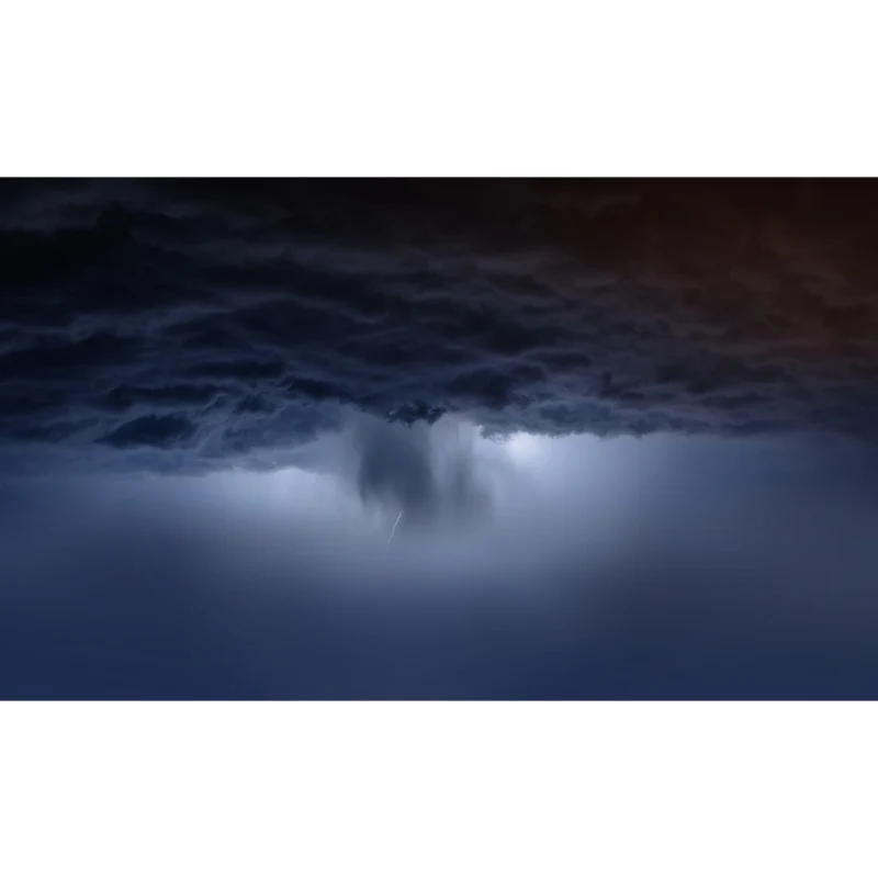 Moderne Kunst-Sturm-Wandaufkleber, Vliesstoff, wasserfest, blaue Wandverkleidung für Zuhause Clearhalo
