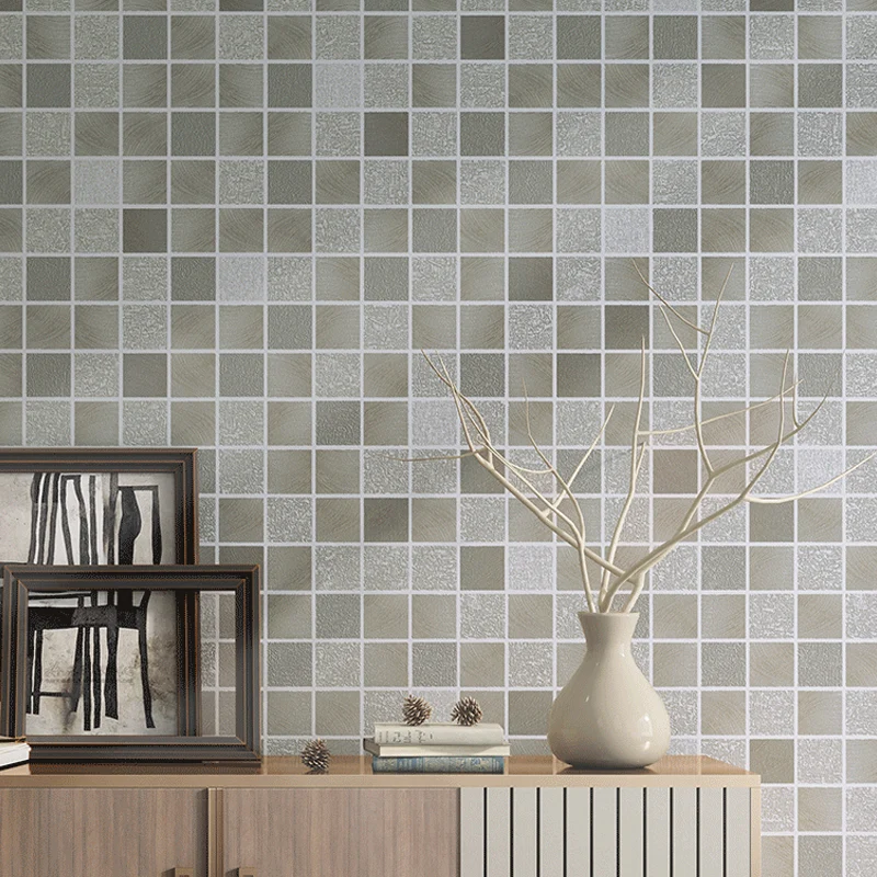 Moderne Mosaikfliesen-Tapetenrolle, helle Esszimmer-Wandkunst, 33 Fuß L x 20,5 Zoll B Clearhalo