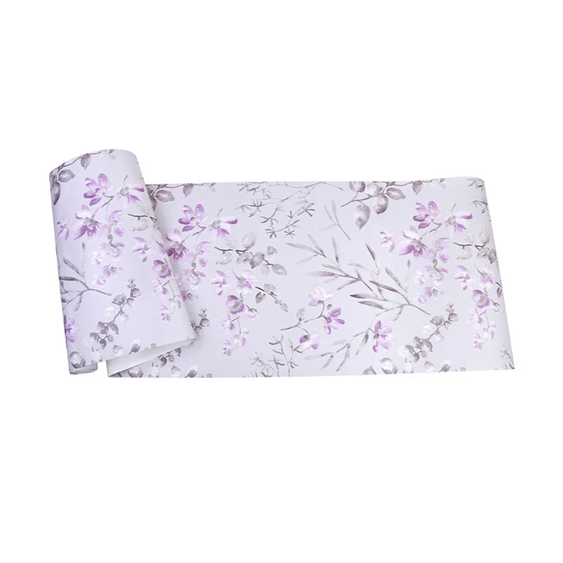 Moderne Tapetenrolle, neutrale Farbe, dichtes Blumendesign, Wandverkleidung, 57,1 m². Clearhalo