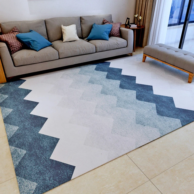 Moderner Geometry Colorblock-Teppich, mehrfarbiger Polyester-Teppich, haustierfreundlich, rutschfeste Rückseite, waschbare...