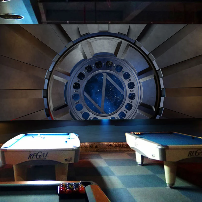 Modernes 3D-Visual-Tunnel-Wandbild Schwarz und Braun, Bar-Wanddekoration, individuelle Größe erhältlich Clearhalo