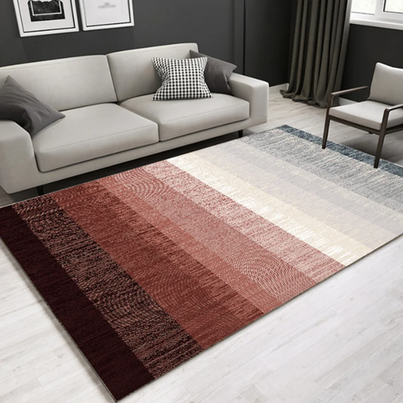 Modernistischer Teppich mit Ombre-Muster, mehrfarbiger Polyester-Teppich, rutschfeste Rückseite, waschbarer, haustierfreun...