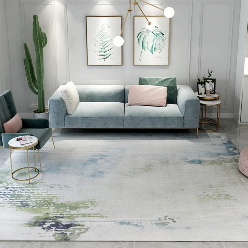 Multi-Color Abstract Print Rug Polyster Chinese Area Rug Pet Friendly Anti-Slip Backing Carpet Living Room Clearhalo