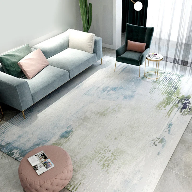 Multi-Color Abstract Print Rug Polyster Chinese Area Rug Pet Friendly Anti-Slip Backing Carpet Living Room Clearhalo
