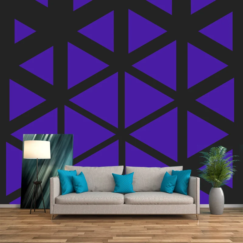 Neuartiges geometrisches Muster-Wandgemälde, moderne Vlies-Wanddekoration mit Struktur sanften Farben Clearhalo