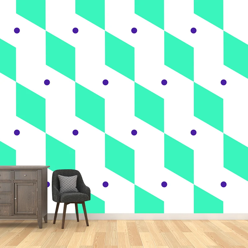 Neuartiges geometrisches Muster-Wandgemälde, moderne Vlies-Wanddekoration mit Struktur sanften Farben Clearhalo