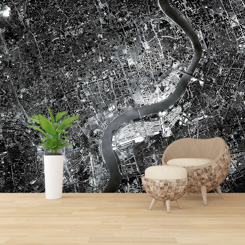 Originales Sternenkarten-Wandbild Schwarz, dekorative Wandverkleidung für Zuhause, individuelle Größe erhältlich Clearhalo