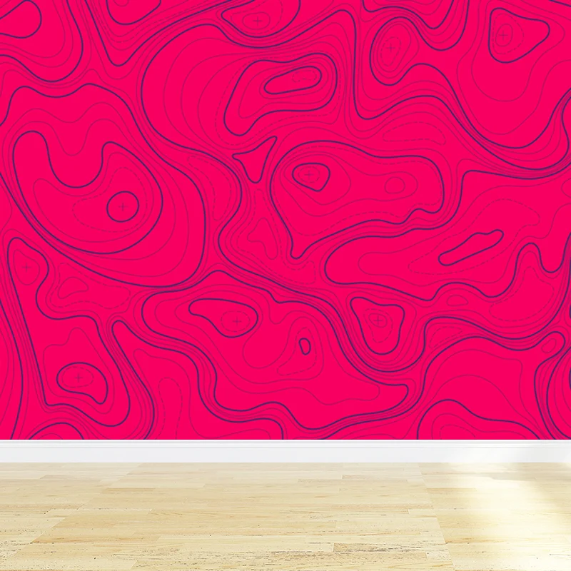 Riesiger zeitgenössischer Wandaufkleber pastellfarbener abstrakter Wandkunst, individuell bedruckt Clearhalo