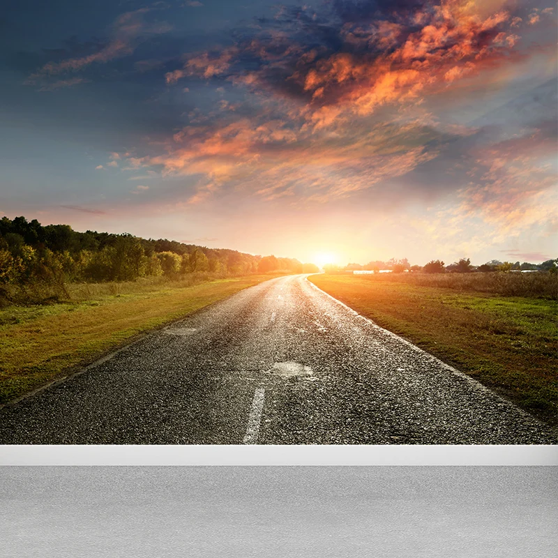 Riesiges zeitgenössisches Wandbild heller Straßen- und Himmelswanddekoration, individuell bedruckt Clearhalo