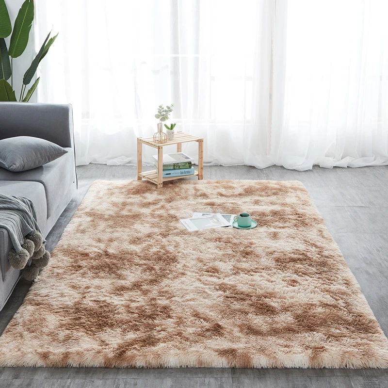 Rosa und grauer Schlafzimmerteppich, lässiger Teppich mit Ikat-Muster, schmutzabweisender, rutschfester Teppich aus Polyes...