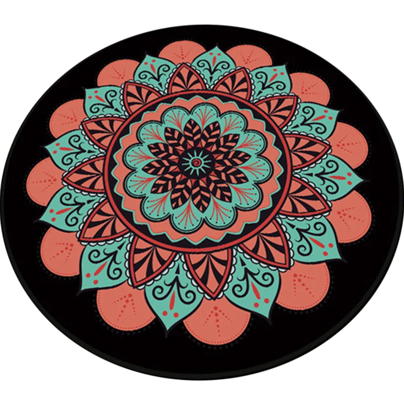 Rosa und schwarzer Southwestern-Teppich, Polyester-Tribal-Blumenteppich, waschbarer Teppich für das Wohnzimmer Clearhalo