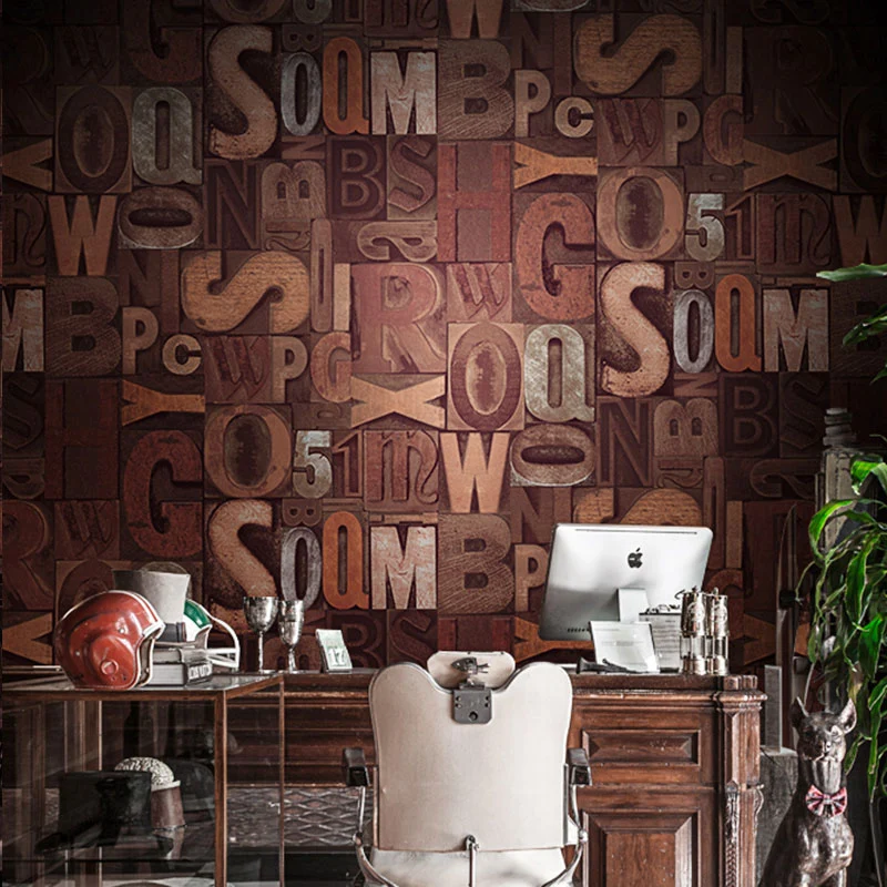 Rusty Red Letter Tapetenrolle, nicht beklebte Wandverkleidung für Akzentwände, 33' x 20,5" Clearhalo