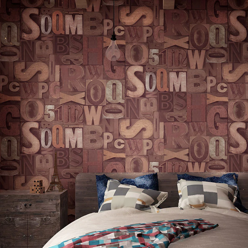 Rusty Red Letter Tapetenrolle, nicht beklebte Wandverkleidung für Akzentwände, 33' x 20,5" Clearhalo