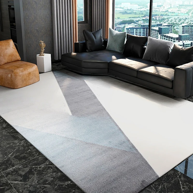 Scandianvian Wohnzimmer-Teppich, mehrfarbig, geografisch bedruckter Flächenteppich, Synthetik, rutschfeste Rückseite, schm...
