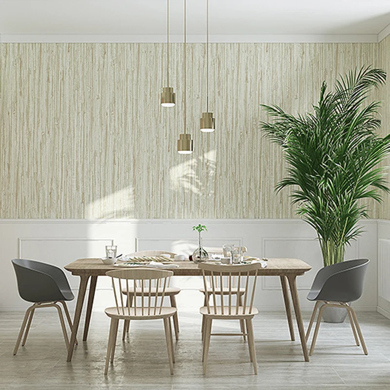 Solide gestreifte Tapetenrolle, pastellfarbene PVC-Wandverkleidung für Heimdekoration, 54,2 Quadratfuß Clearhalo