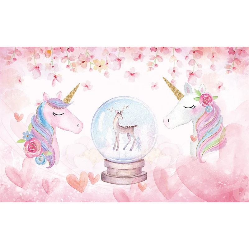 Stehendes Einhorn-Wandbild für Kinder, Wandverkleidung aus Vliesstoff Pastellfarben Clearhalo