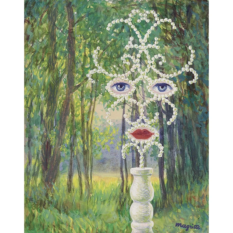 Surreale Wandpapier-Wandbilder Originalgröße, Pastellfarben, Rene Magritte Sheherazade-Gemälde, Wanddekoration, individuel...