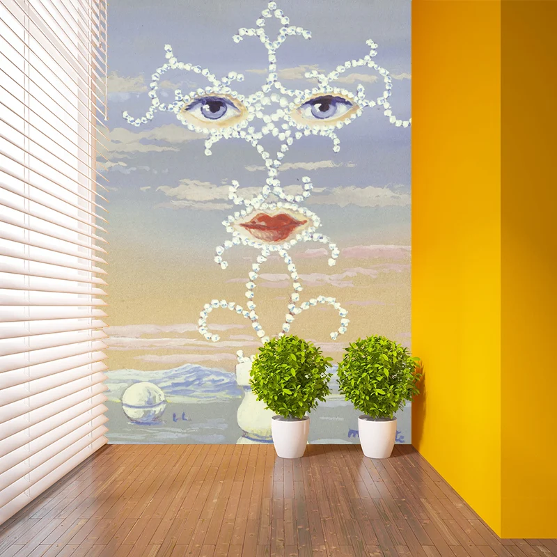 Surreale Wandpapier-Wandbilder Originalgröße, Pastellfarben, Rene Magritte Sheherazade-Gemälde, Wanddekoration, individuel...