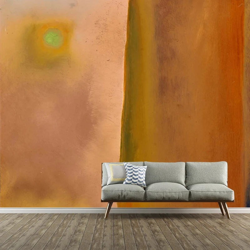 Surrealistisches Turm-Tapeten-Wandbild für das Wohnzimmer, personalisierte Wanddekoration Gelb Clearhalo