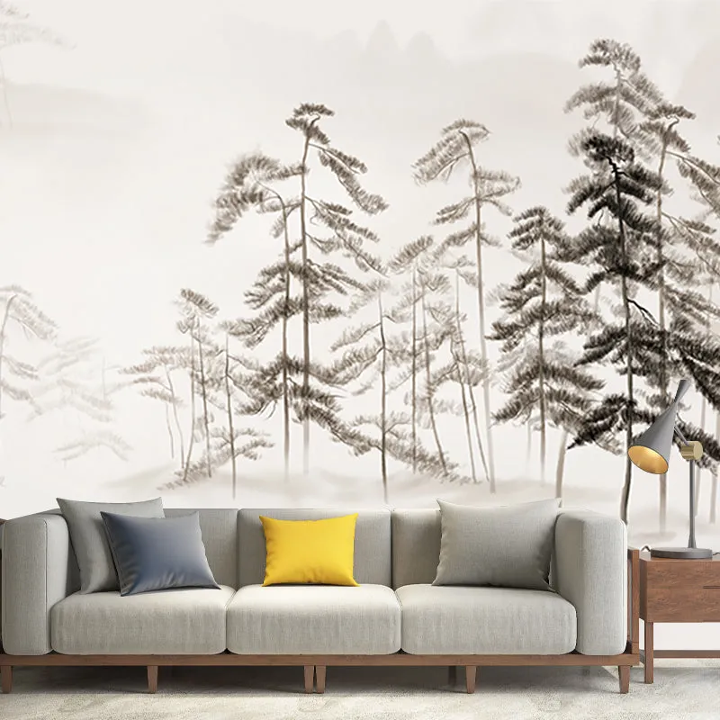 Tapetenwandbilder mit grauen Kiefern, feuchtigkeitsbeständig, modernistische Schlafzimmer-Wanddekoration Clearhalo