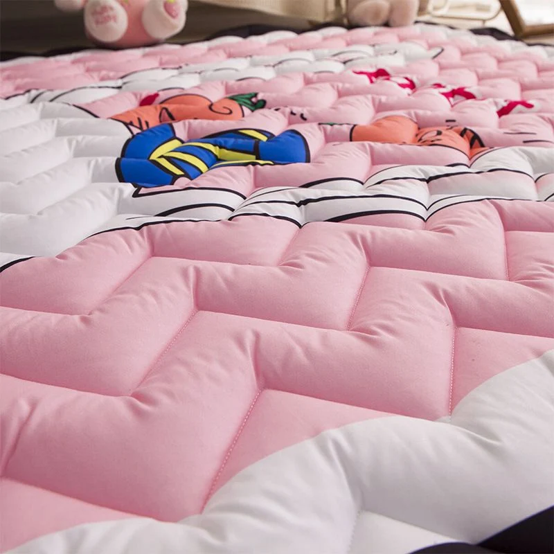 Teppich für Mädchenzimmer mit Cartoon-Motiv, mehrfarbig, Tiermuster, Chevron-Quilt-Teppich, Polypropylen 21078423. Teppich...