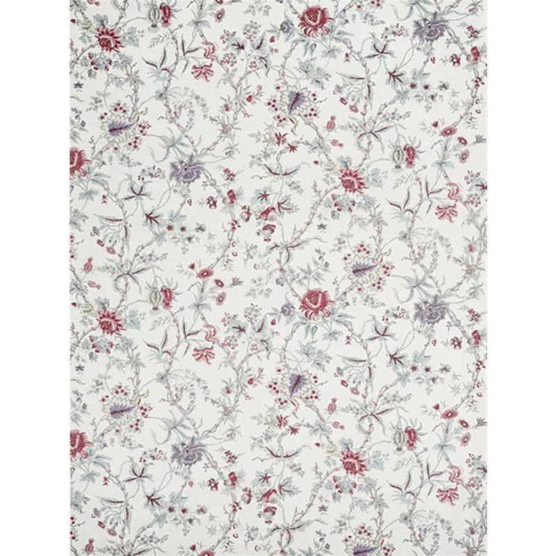 Teppich mit traditionellem Blumenmuster, weiß, klassischer Teppich, waschbarer Polyester-Teppich mit rutschfester Rückseit...