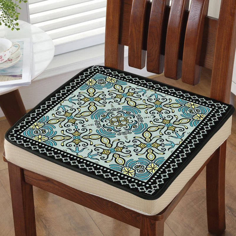 Trendiger symmetrischer Teppich mit Blumenmuster, mehrfarbiger Teppich im marokkanischen Stil, synthetischer Teppich für d...