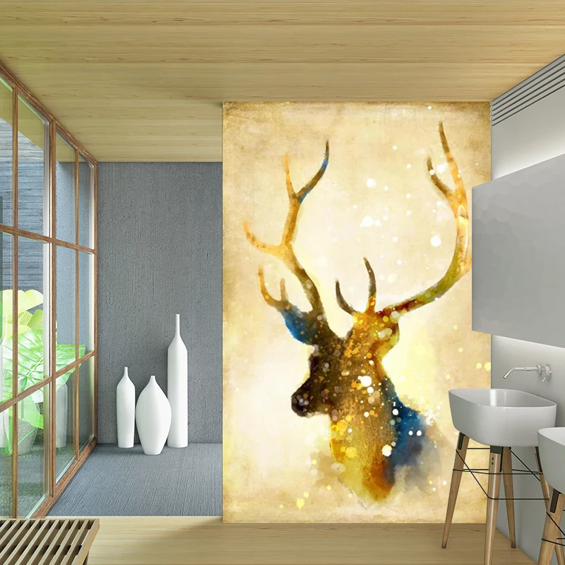 Umweltfreundliche Elch-Tapeten-Wandbilder, moderne Wanddekoration aus Vliesstoff, individuelle Größe erhältlich Clearhalo