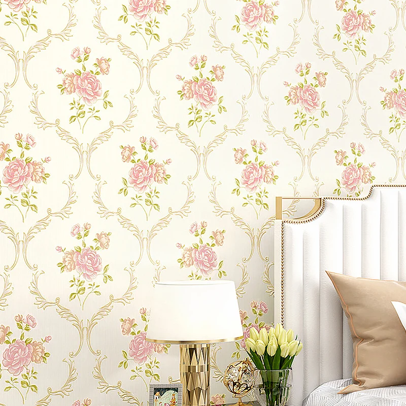 Vintage 3D-geprägte Flora-Tapete, nicht geklebt, 31' L x 20,5" B Clearhalo