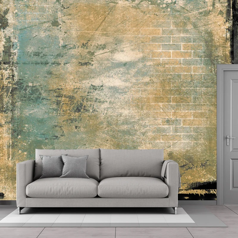 Vintage-Wandbilder mit Ziegeleffekt im Distressed-Stil für die Küche, Wandkunst Sondergröße Braun Clearhalo