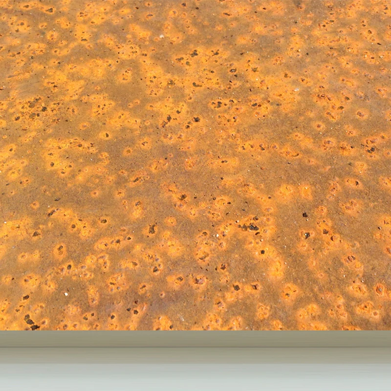 Vliesstoff, wasserfest, industrielle Wandverkleidung aus verrostetem Metall für den Raum Clearhalo