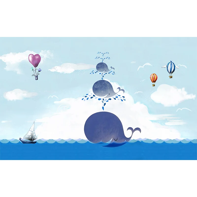 Wal-Tapete, Cartoon-Motiv, feuchtigkeitsbeständig, Wanddekoration für Kinderzimmer, personalisierte Größe Clearhalo