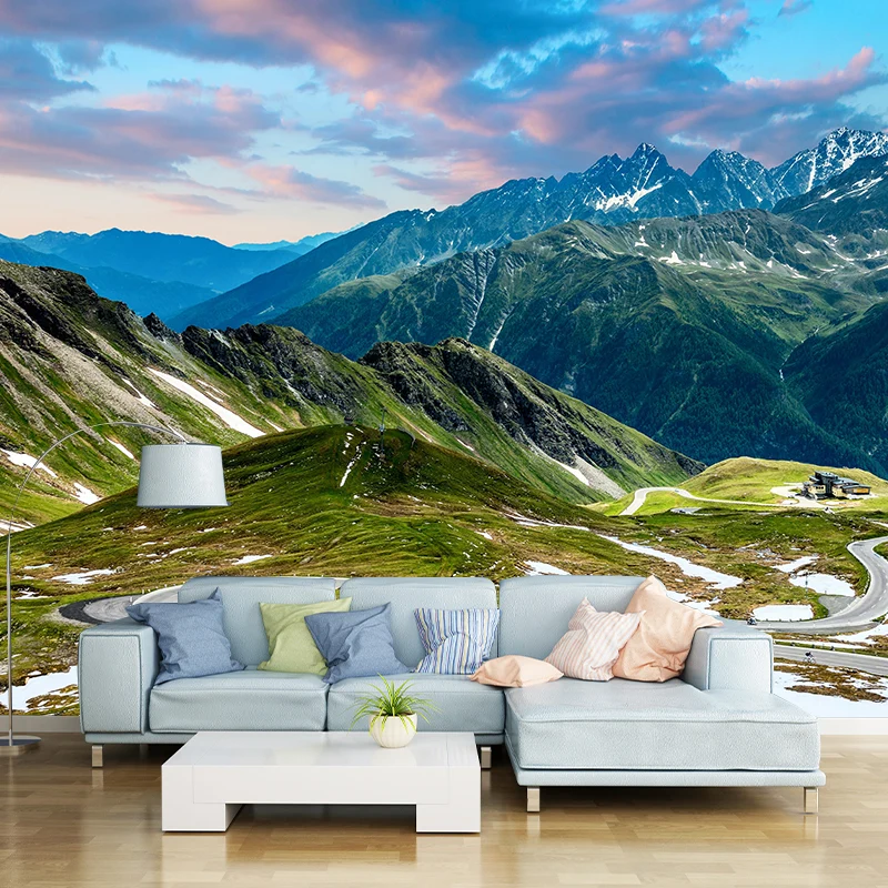 Wandbild „Berg mit Wolkenblick“, moderne, waschbare Wandverkleidung für Familienzimmer, individueller Druck Clearhalo