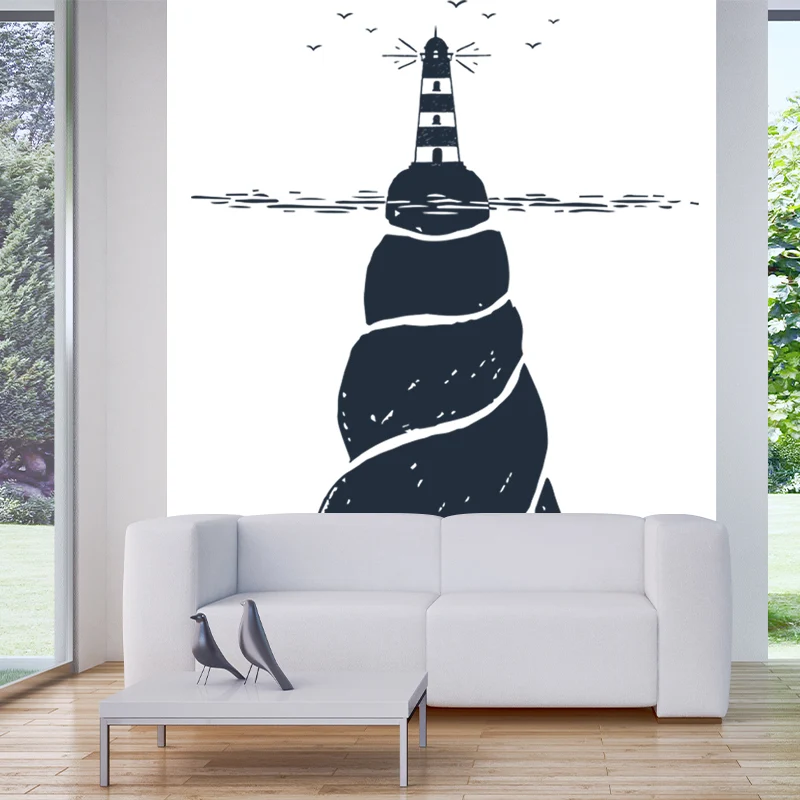 Wandbild „Illustration Spiralmuschel“, große Wandkunst für Zuhause, individuelle Größe erhältlich Clearhalo