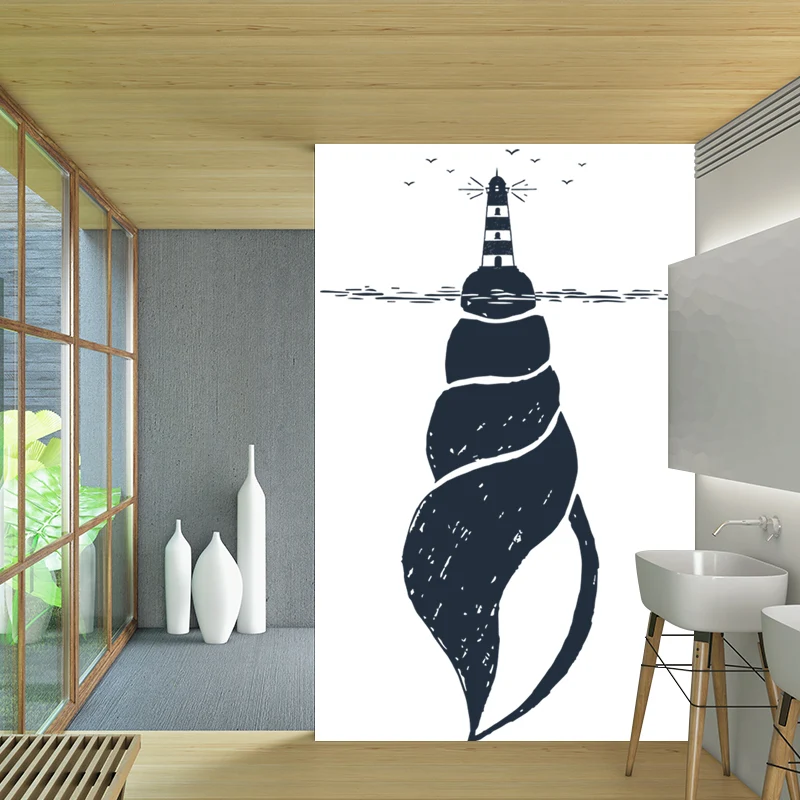 Wandbild „Illustration Spiralmuschel“, große Wandkunst für Zuhause, individuelle Größe erhältlich Clearhalo