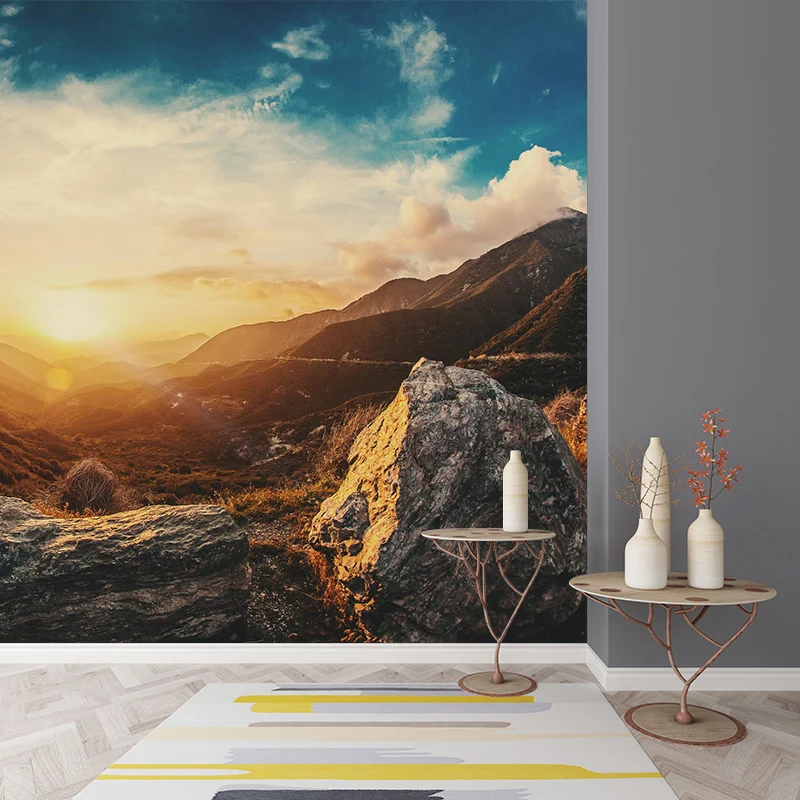 Wandbild „Mountain Sunrise Scenery“, moderne, feuchtigkeitsbeständige Wandverkleidung für Schlafzimmer, optionale Größe Cl...