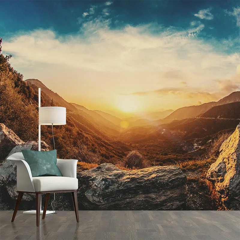Wandbild „Mountain Sunrise Scenery“, moderne, feuchtigkeitsbeständige Wandverkleidung für Schlafzimmer, optionale Größe Cl...