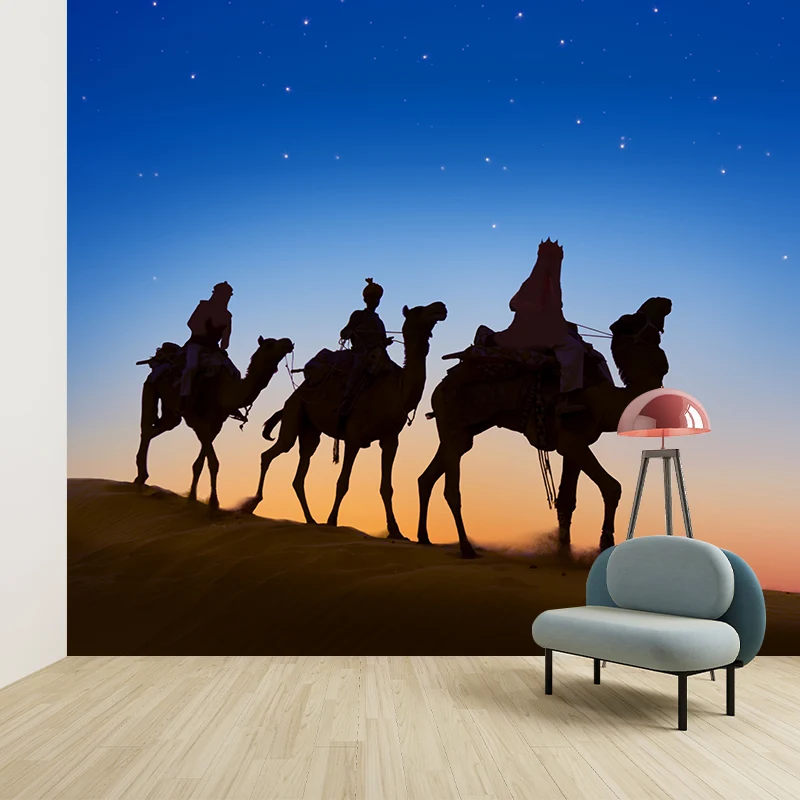 Wandtapete „Big Desert Camel“, feuchtigkeitsbeständig, moderne Wandverkleidung für Schlafzimmer Clearhalo