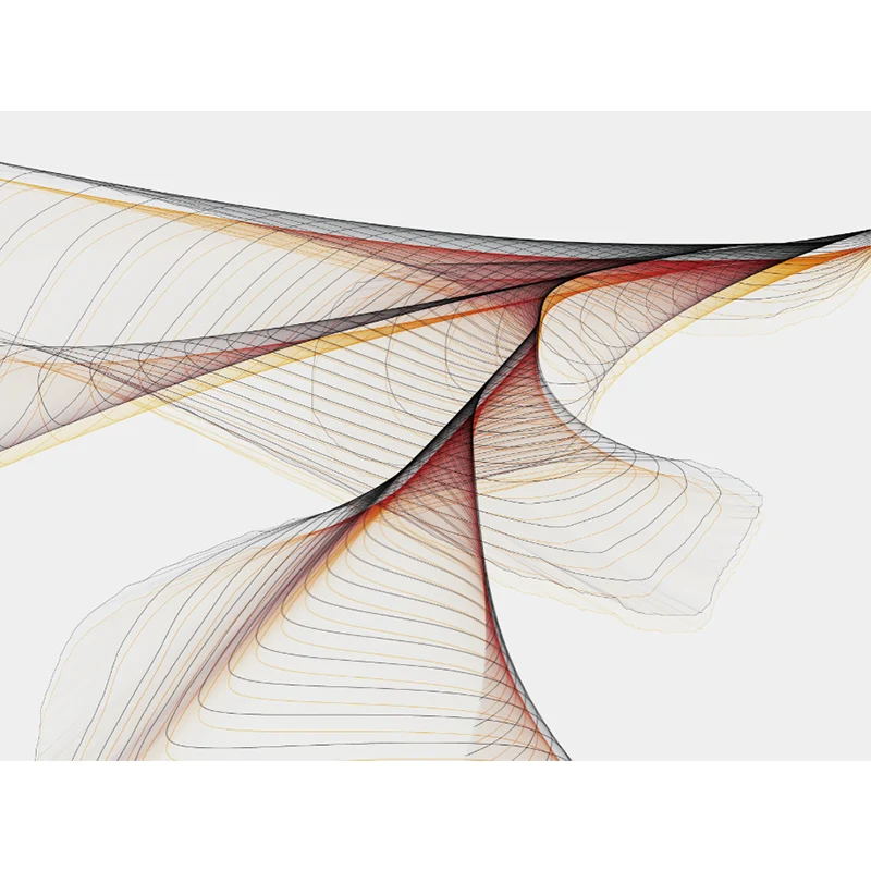 Wandtapete mit modernem Kunst-Spiralmuster, orange-gelb, wasserfeste Wanddekoration für Zuhause Clearhalo