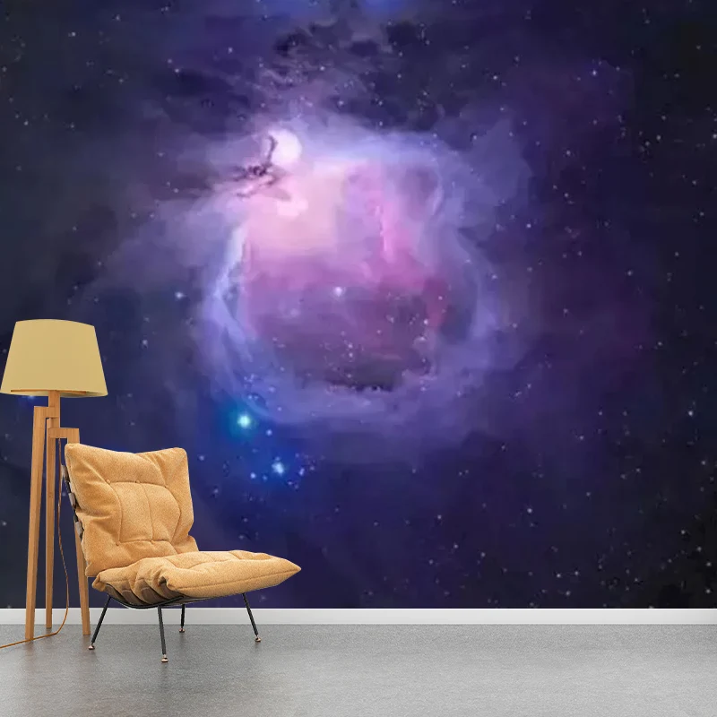 Wandtapete „Planet“ voller Größe Lila, Wandkunst aus Vliesstoff für die Inneneinrichtung, maßgeschneidert Clearhalo
