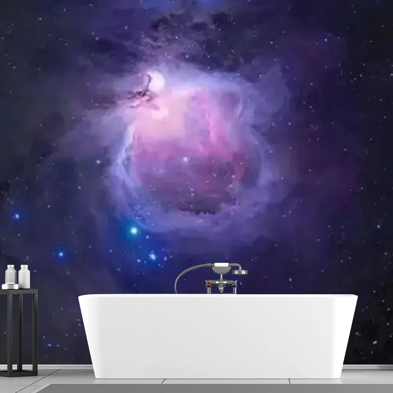 Wandtapete „Planet“ voller Größe Lila, Wandkunst aus Vliesstoff für die Inneneinrichtung, maßgeschneidert Clearhalo