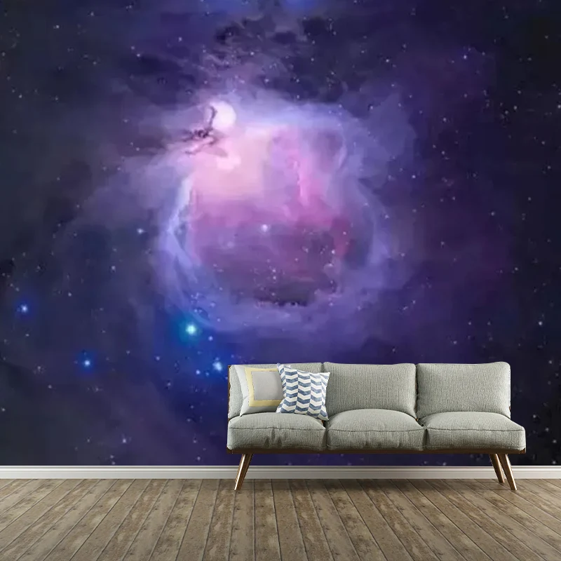 Wandtapete „Planet“ voller Größe Lila, Wandkunst aus Vliesstoff für die Inneneinrichtung, maßgeschneidert Clearhalo