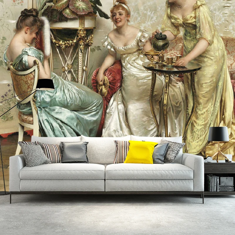 Wandtattoo „Elegante Dame mehreren Farben“, schmutzabweisende Wandkunst für das Wohnzimmer Clearhalo
