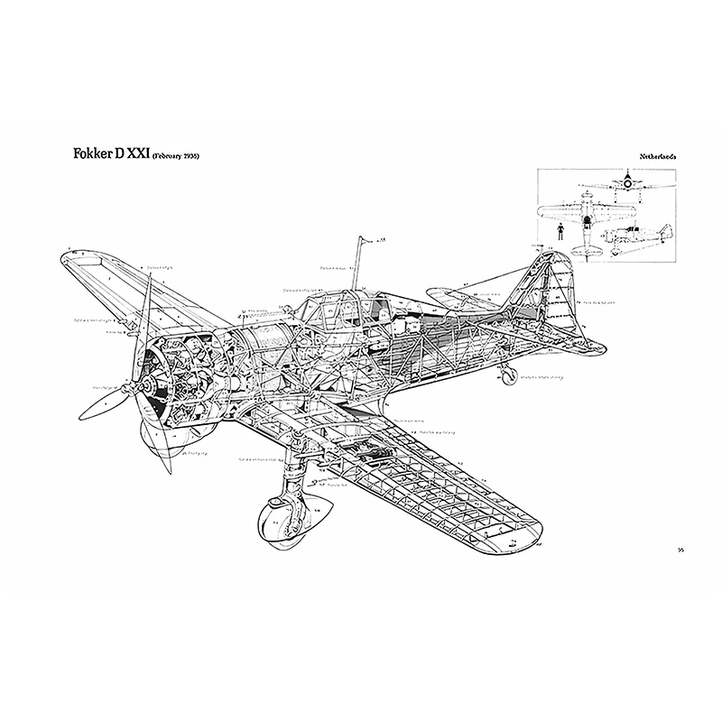 Wandtattoo „Flugzeug-Design“ für Akzentwand, Schwarz und Weiß, personalisierte Größe erhältlich Clearhalo