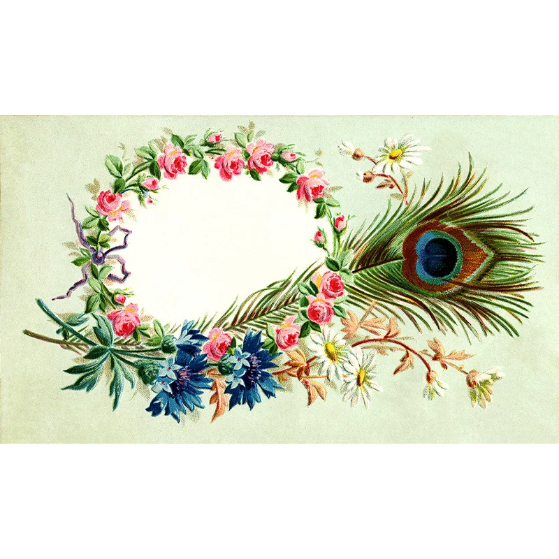 Wandtattoo „Kranz im Illustrationsstil“ für das Esszimmer, grün, individuelle Größe erhältlich Clearhalo