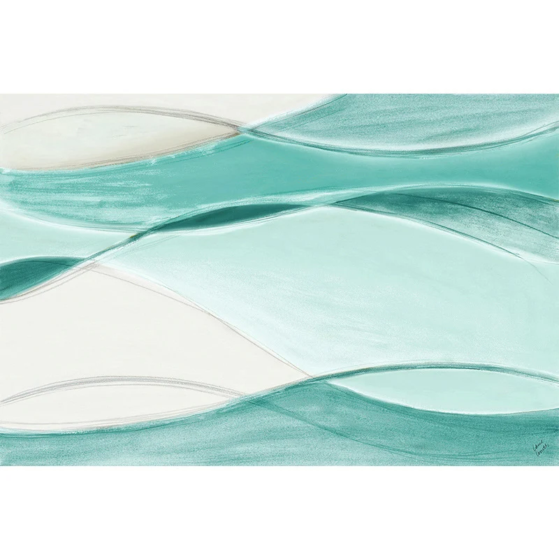 Wandtattoo „Ripple Surface“ Grün, zeitgenössische Wandverkleidung für Akzentwände Clearhalo