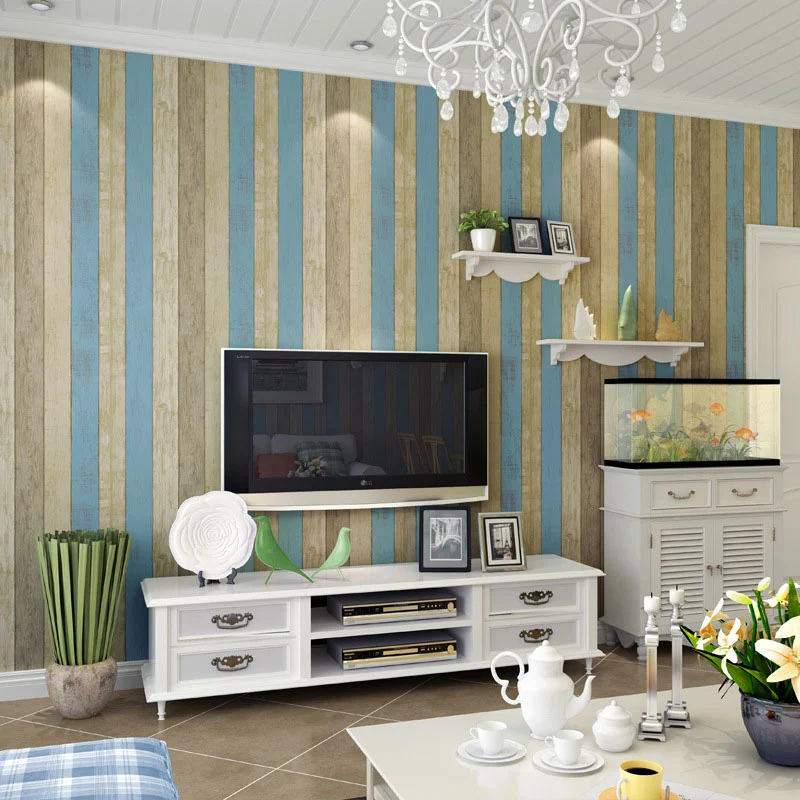 Wandverkleidung im Retro-Holz-Look für das Wohnzimmer, 20,5" B x 31' L Tapetenrolle natürlicher Farbe Clearhalo